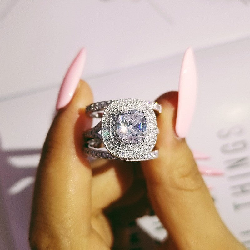 Classy Oval Pave Zirconia Ring