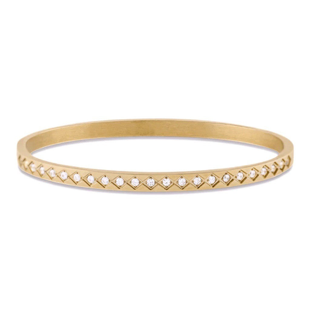 18k Vintage Star & Stripe Bangle Set