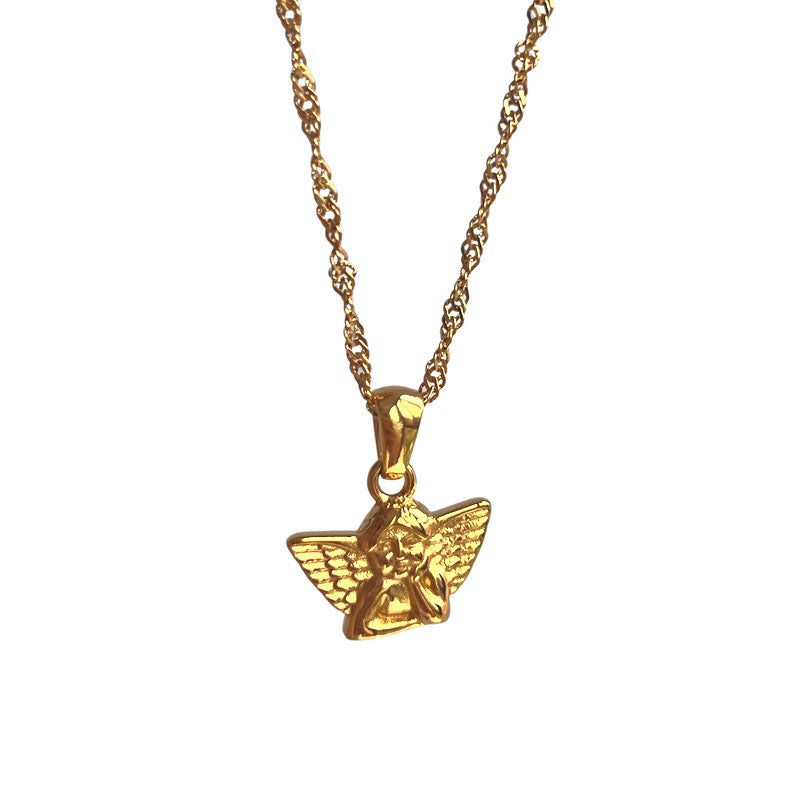 Dainty Angel & Butterfly Layered Necklace
