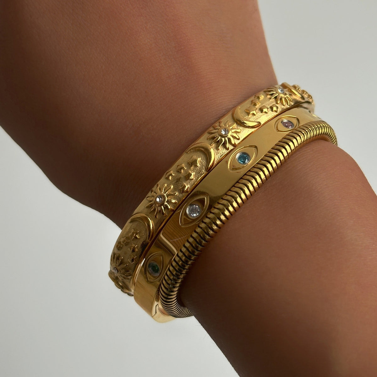 Classy Multi-Color Evil Eye Bangle