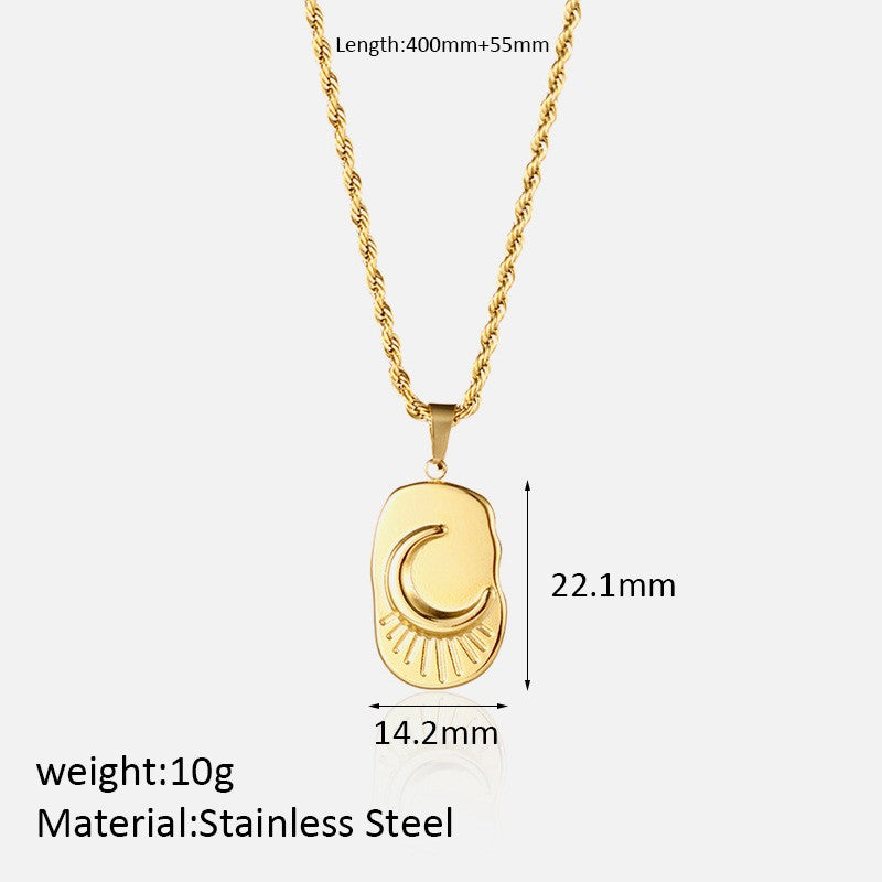 Vintage Inspired Celestial Pendant Necklace