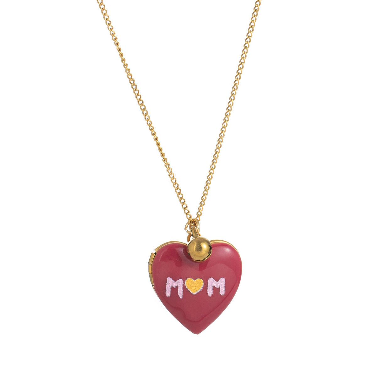 Dainty Mom Heart Charm Necklace