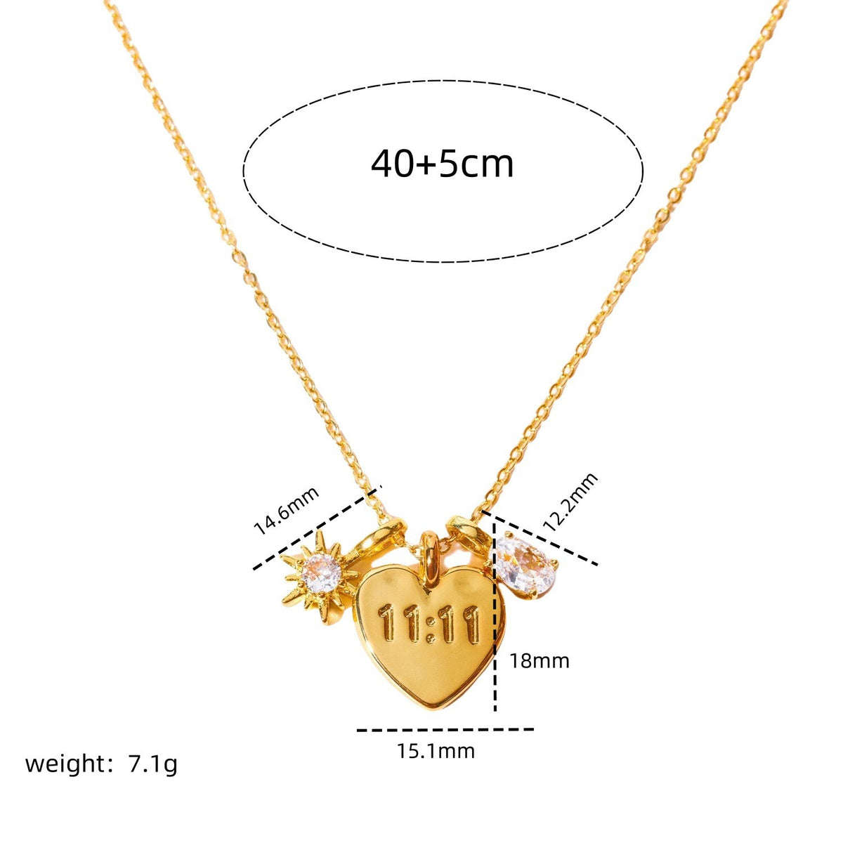 Dainty Mom Heart Charm Necklace