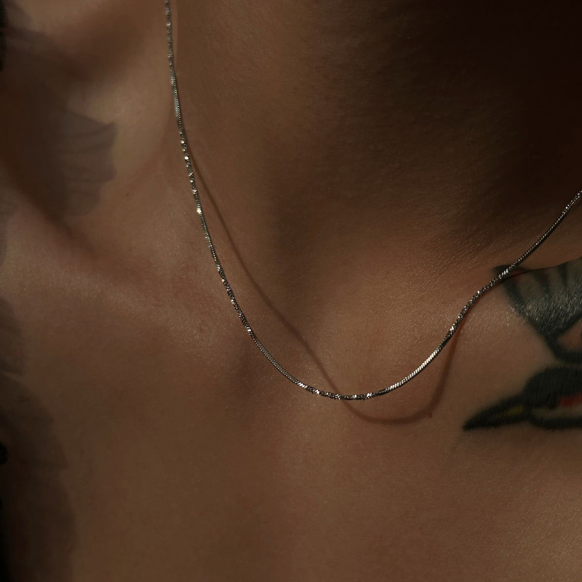 Dainty Layered Twisted Snake Chain Necklace