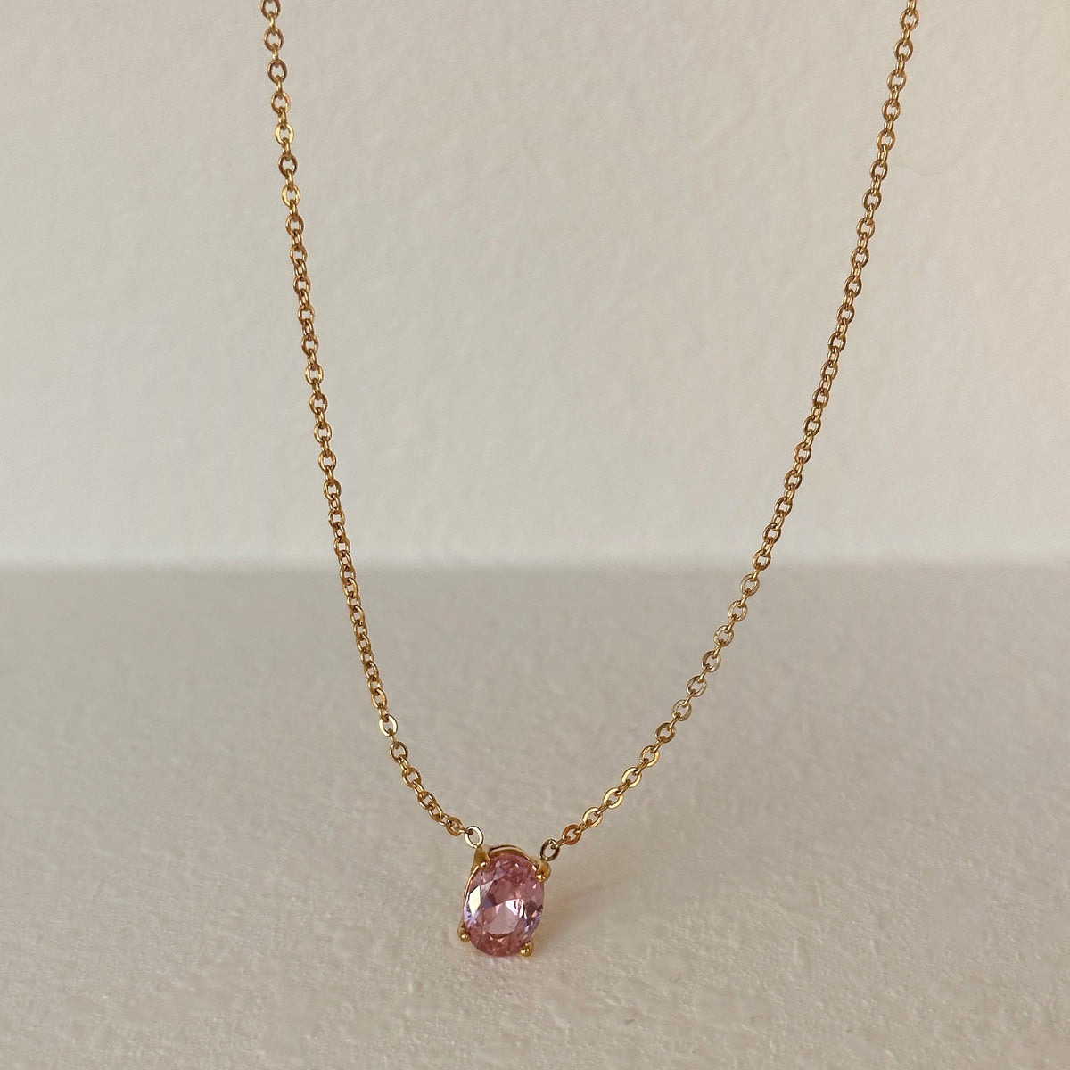 Vintage Layered Oval Zirconia Necklace