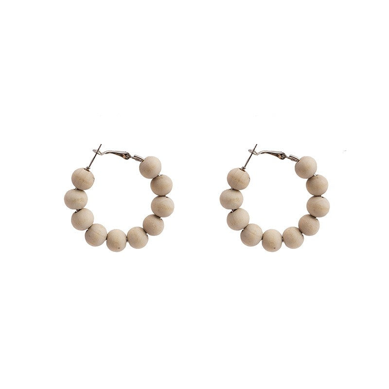 Boho Vintage Mixed Wood Earring Set