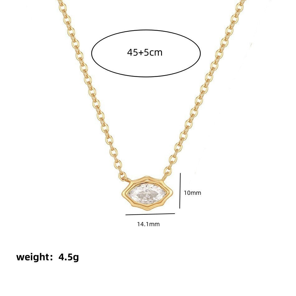 Dainty Geometric CZ Y-Necklace