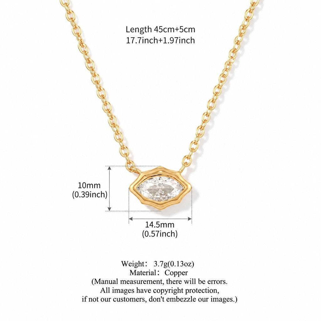 Dainty Geometric CZ Y-Necklace