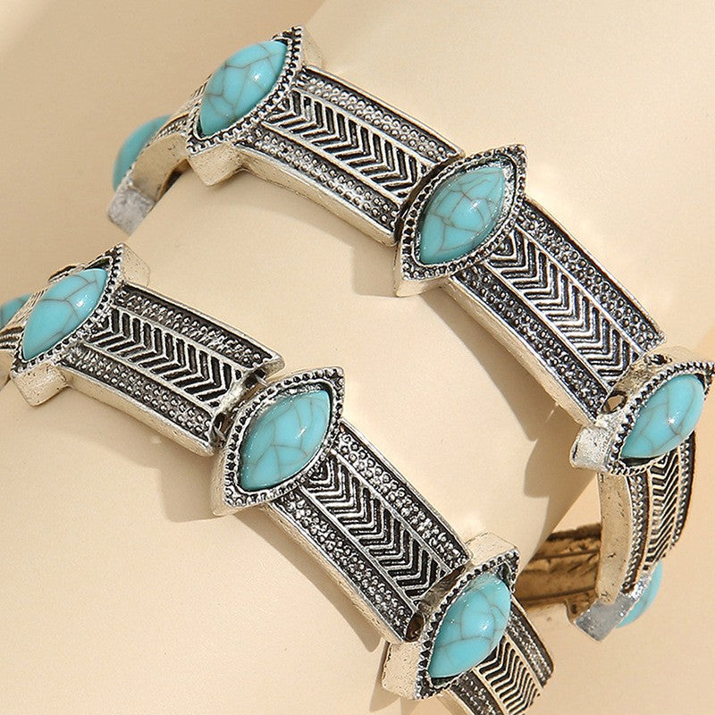 Vintage Boho Turquoise Collar Necklace