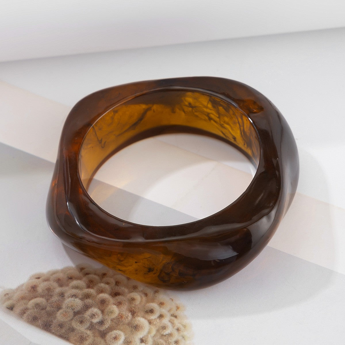 Classy Translucent Geometric Acrylic Bangle