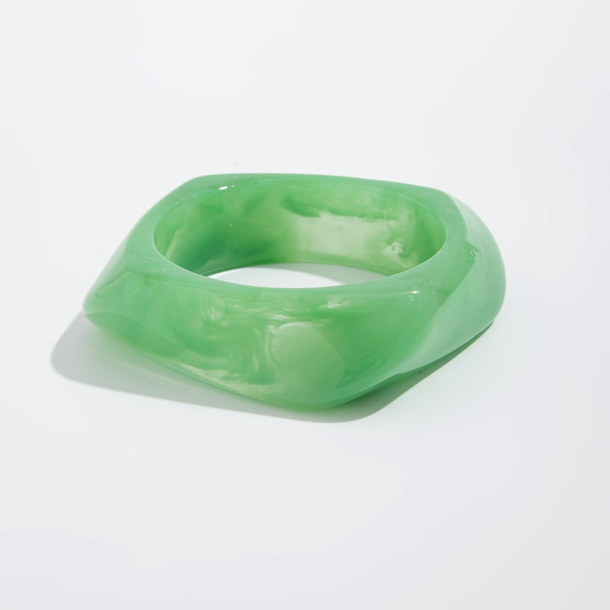 Classy Translucent Geometric Acrylic Bangle