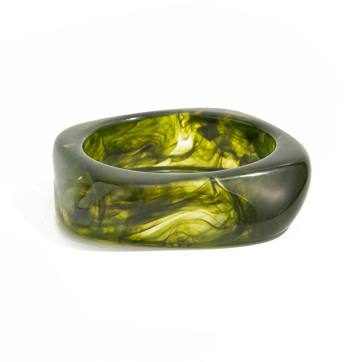 Classy Translucent Geometric Acrylic Bangle