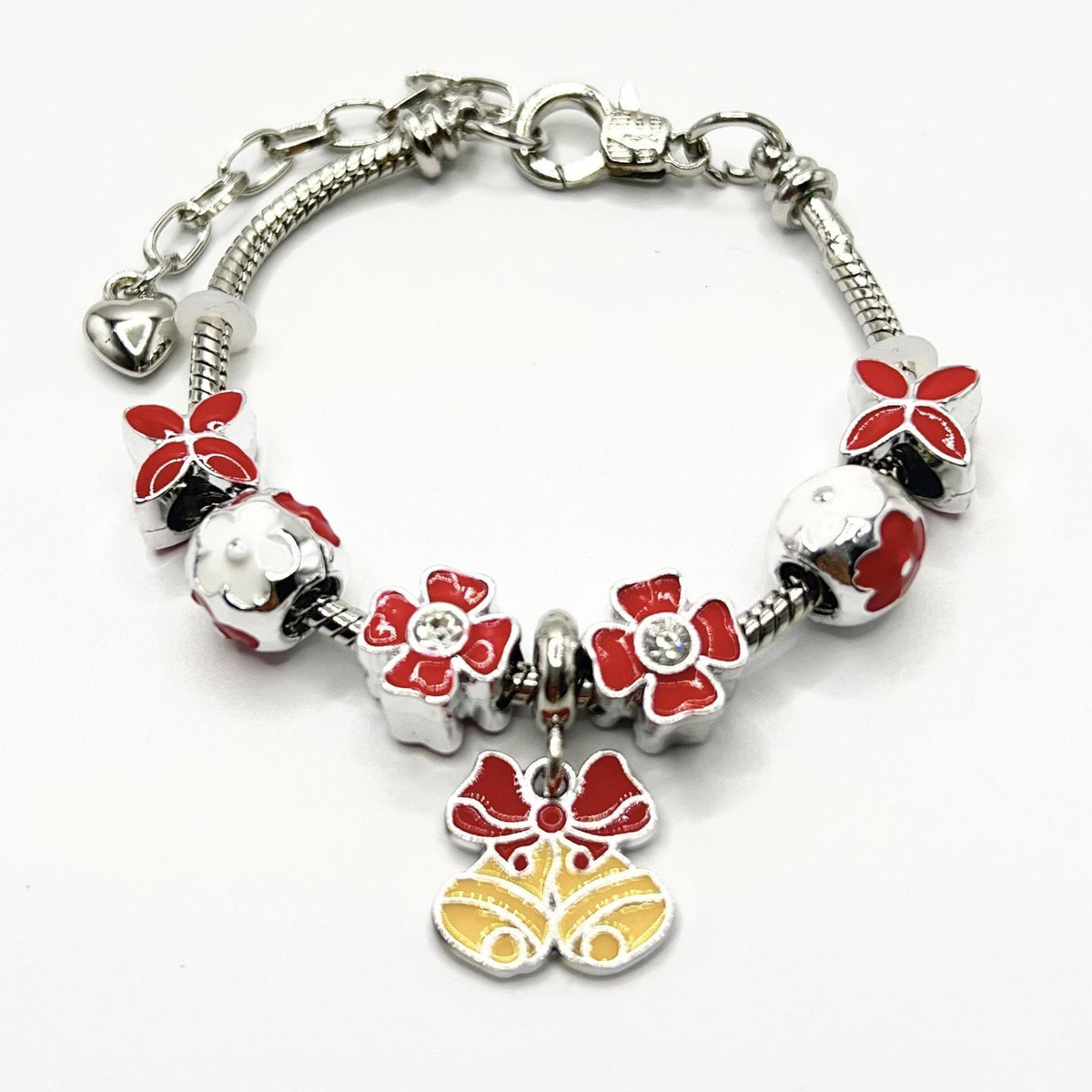 Festive Reindeer Snowflake Charm Bracelet