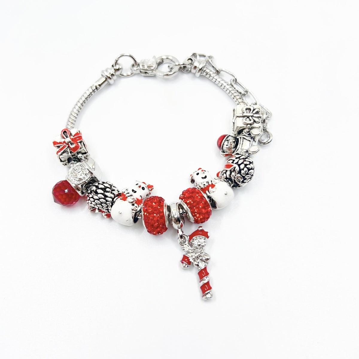 Festive Reindeer Snowflake Charm Bracelet