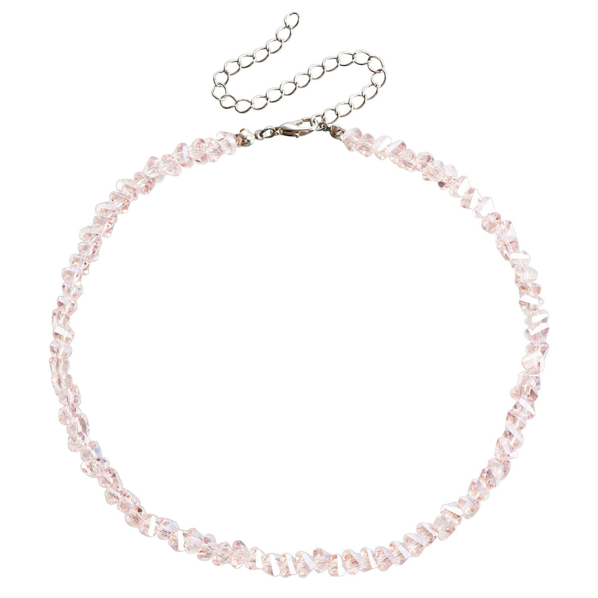 Classy Black Crystal Chip Choker Necklace