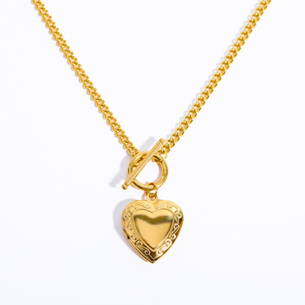 Vintage Celestial Moonstone Square Locket Necklace