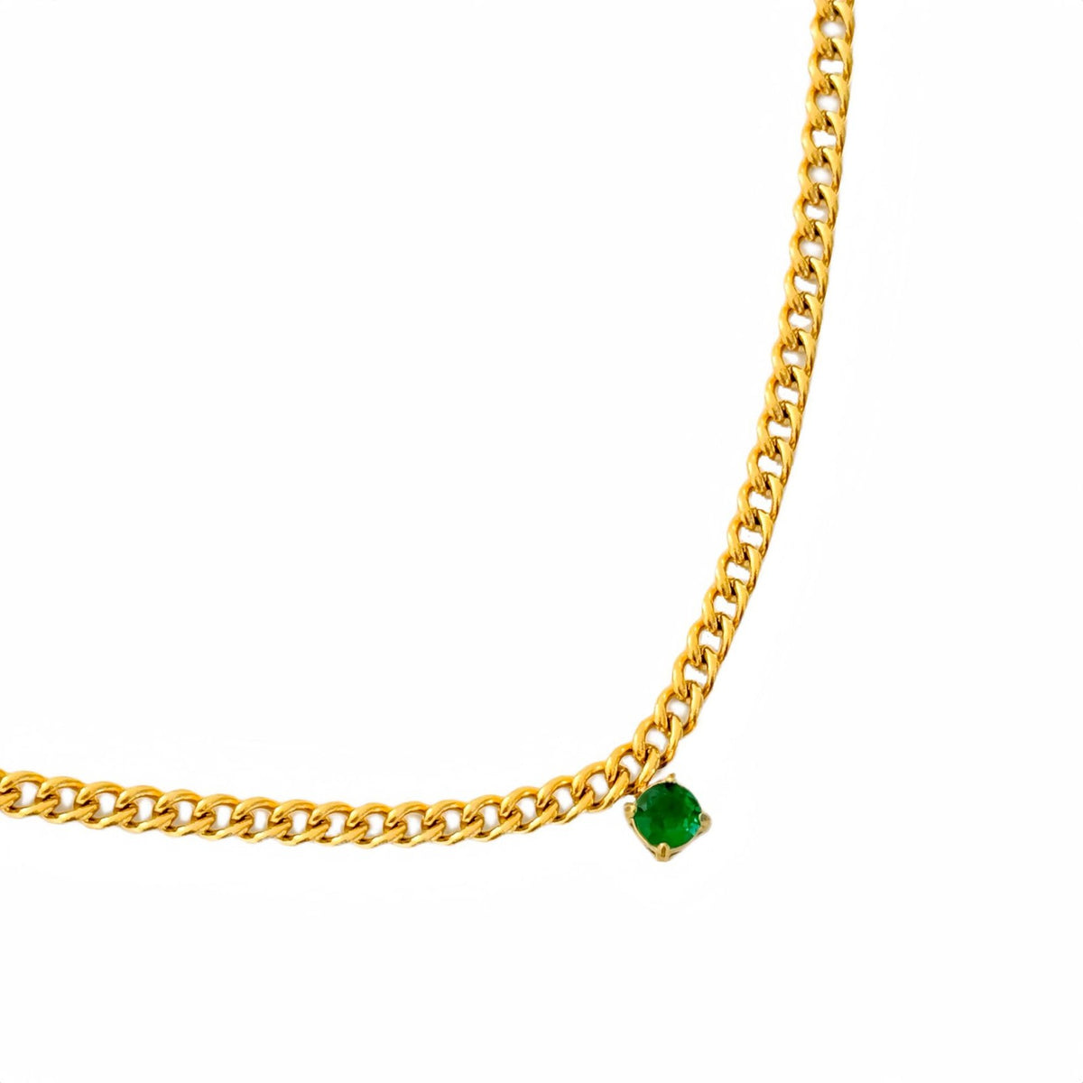 18k Vintage Multi-Layer Curb Chain Necklace