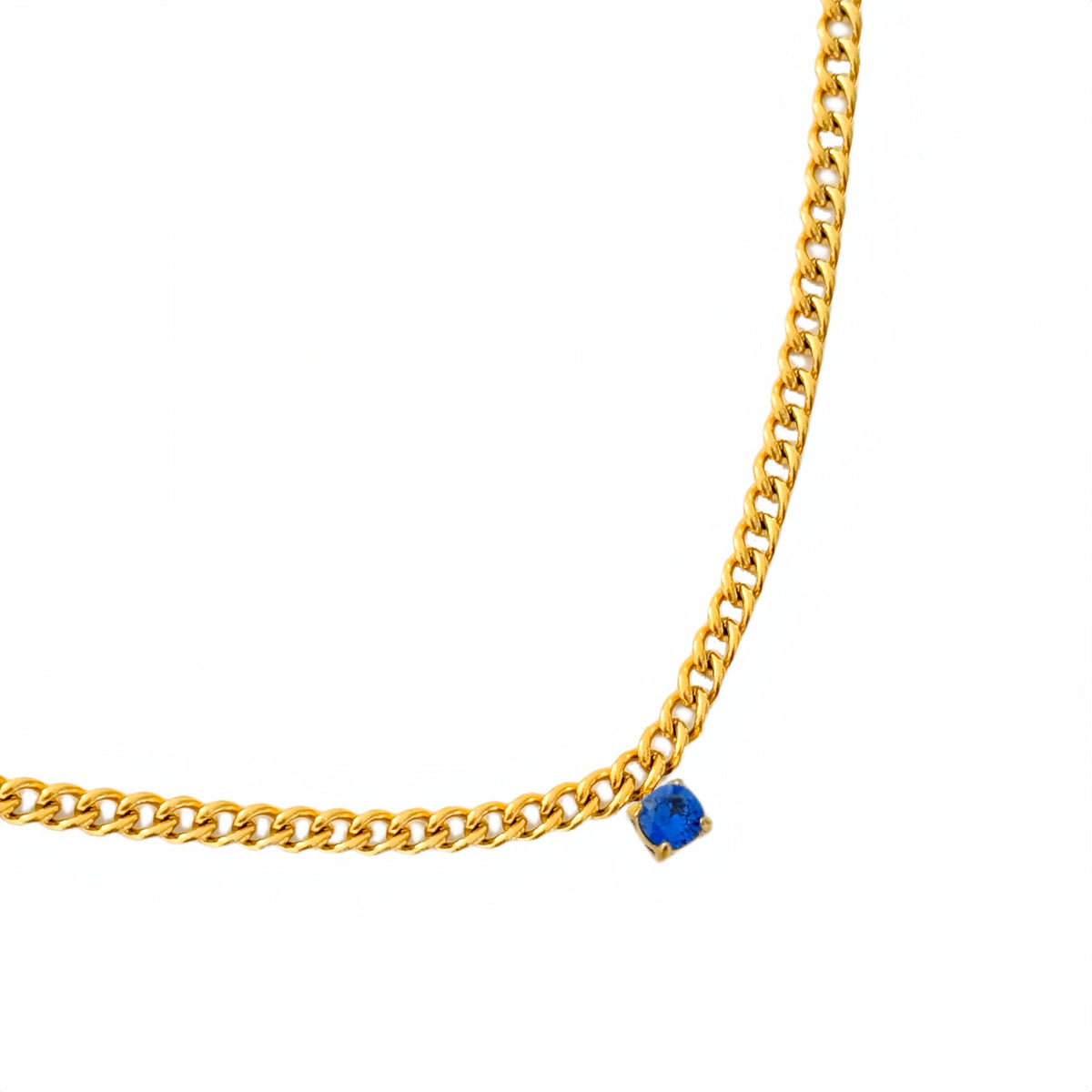 18k Vintage Multi-Layer Curb Chain Necklace