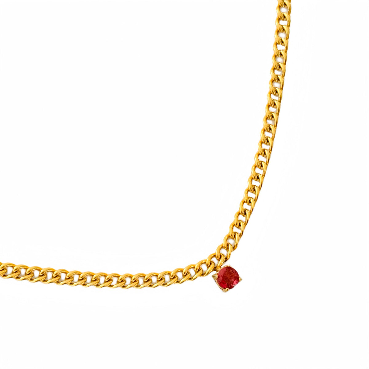 18k Vintage Multi-Layer Curb Chain Necklace