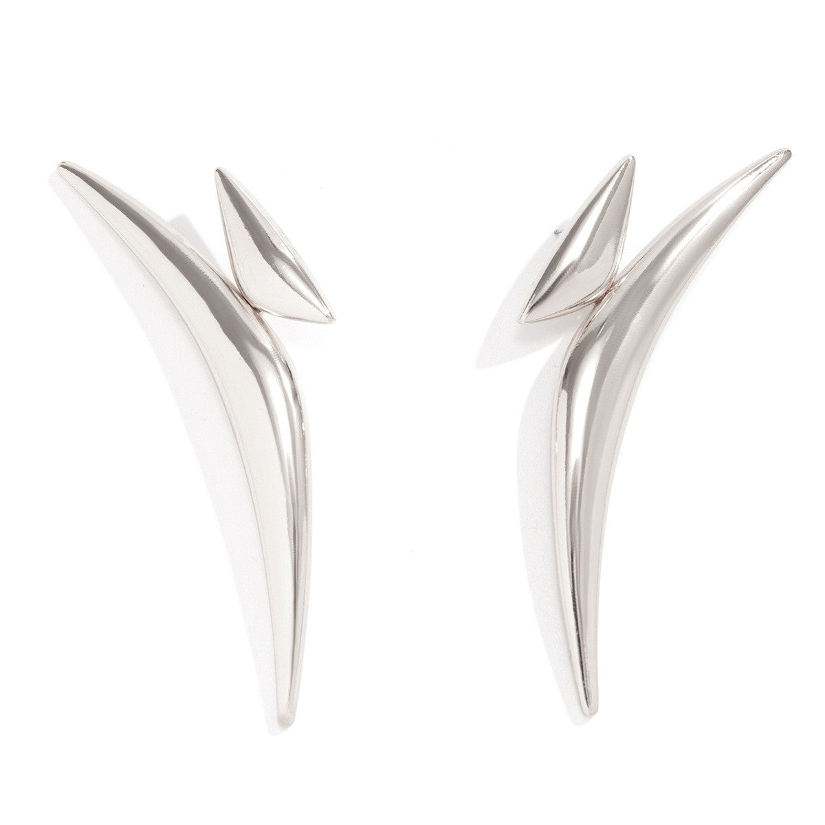 Classy Geometric Curved Spike Earrings