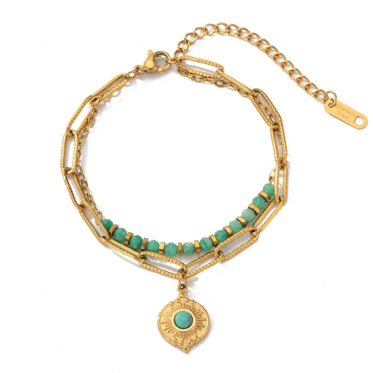 Boho Lapis Evil Eye Bracelet Set