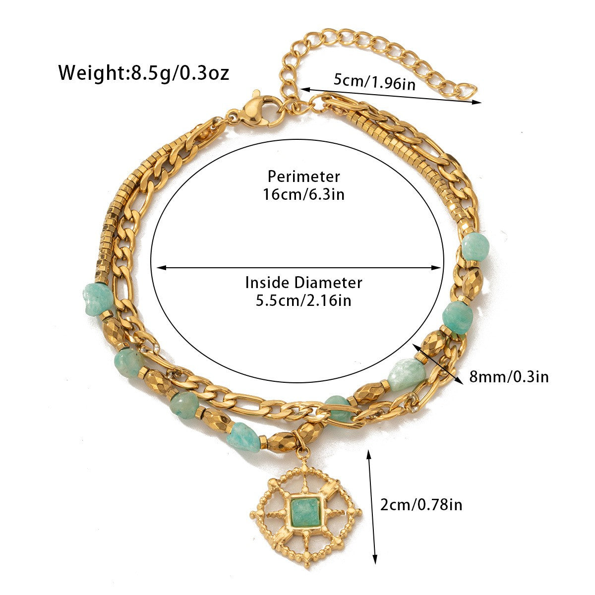 Boho Lapis Evil Eye Bracelet Set
