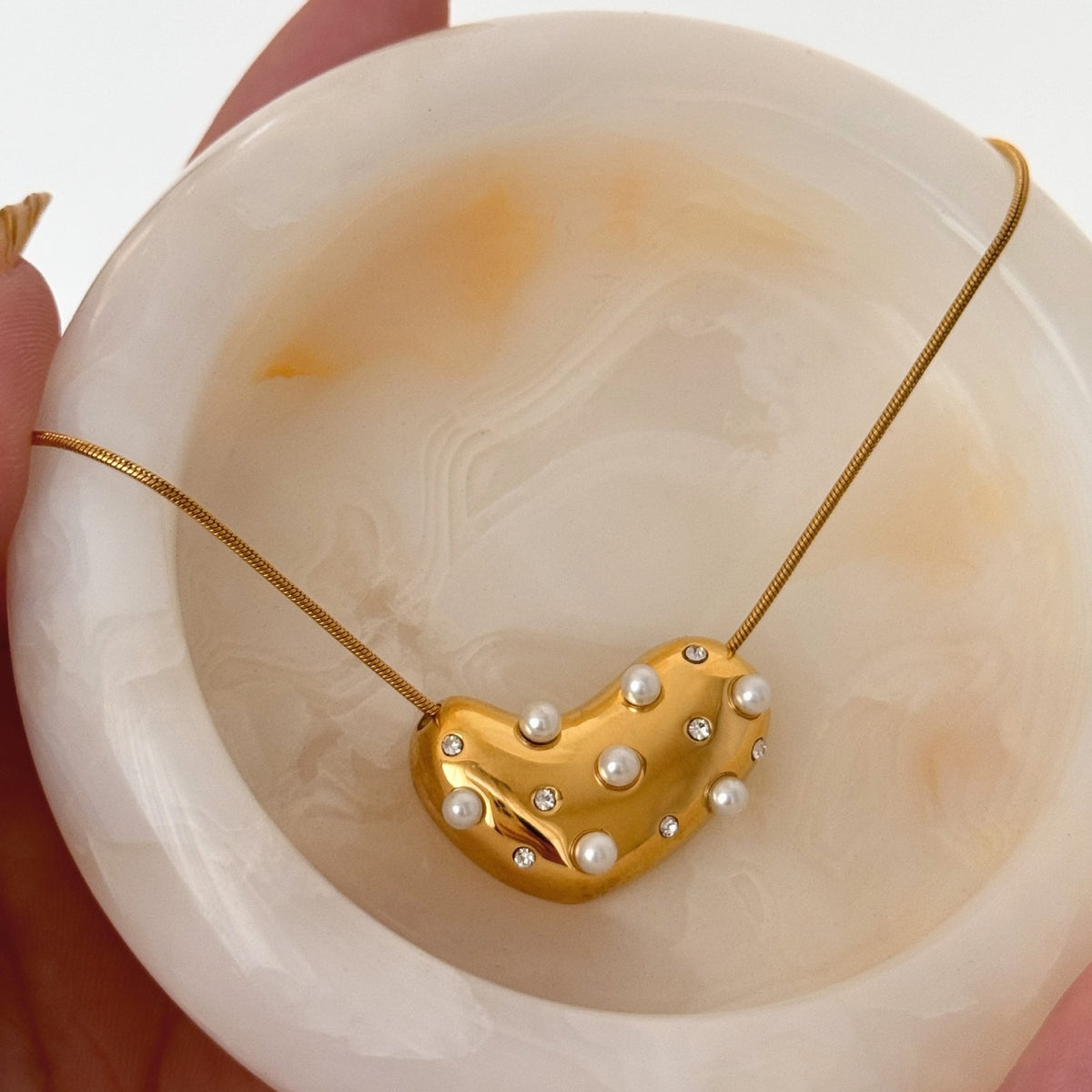 Classy Mixed Gem Bean Necklace