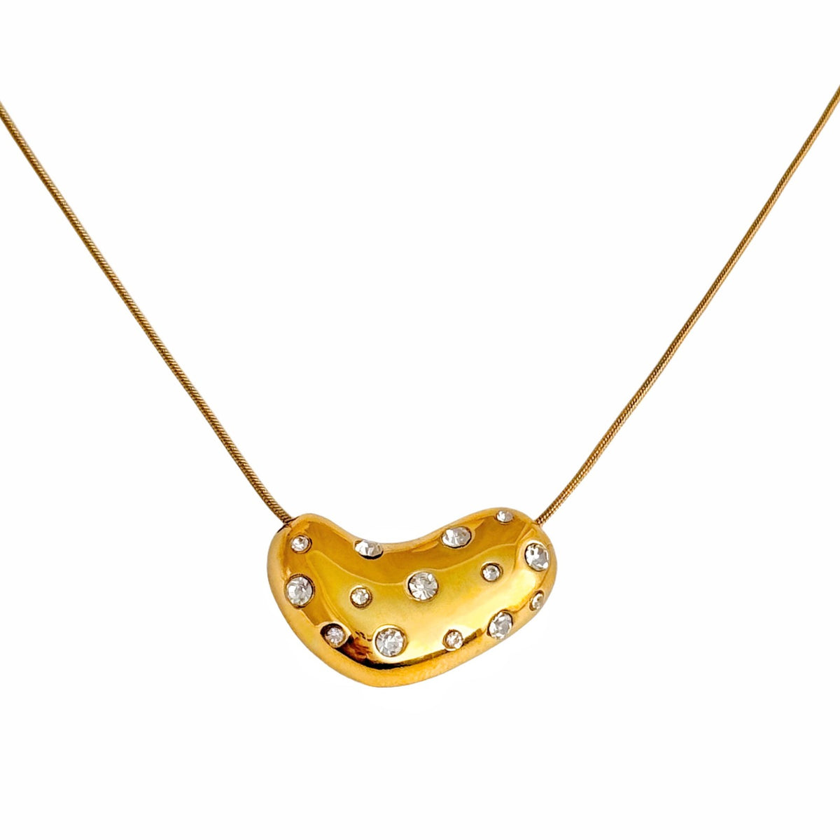 Classy Mixed Gem Bean Necklace