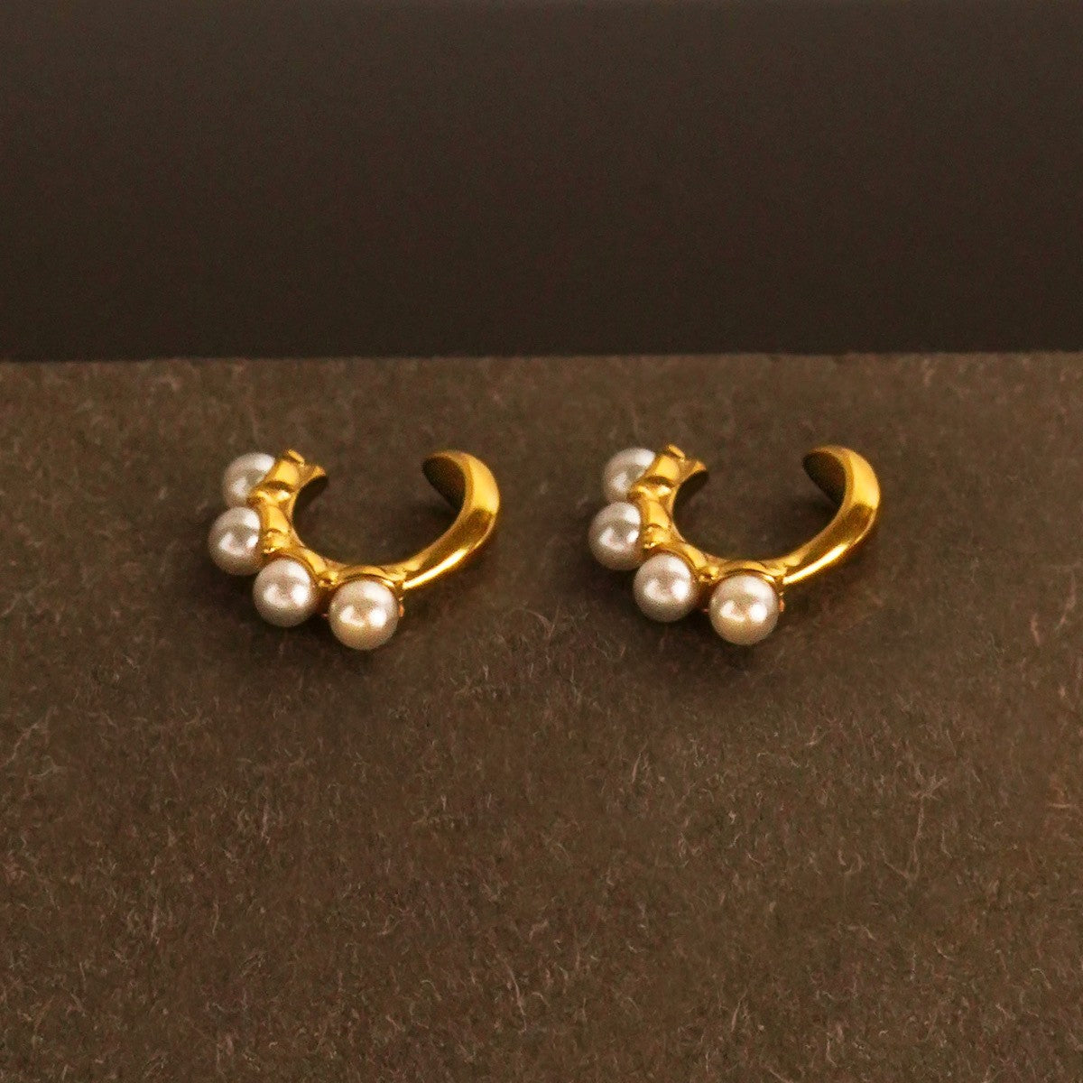 18k Vintage Pearl & Crystal Drop Earrings