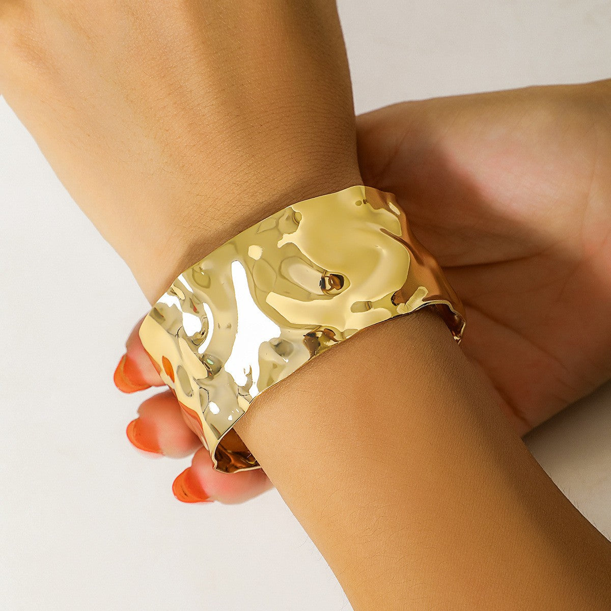 Classy Molten Texture Cuff Bracelet