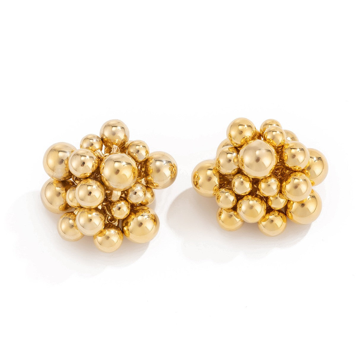Classy Geometric Ball Cluster Earring and Ring Set