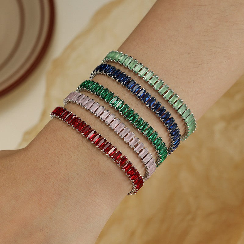 Classy Baguette Cubic Zirconia Bracelet