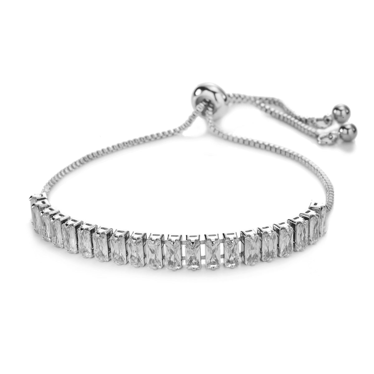 Classy Baguette Cubic Zirconia Bracelet