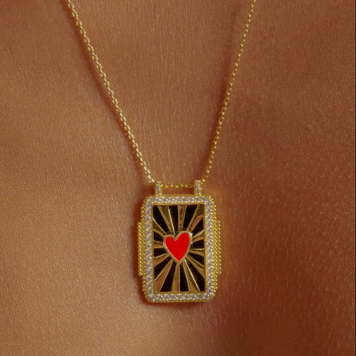 Boho Vintage Tarot Card Necklace