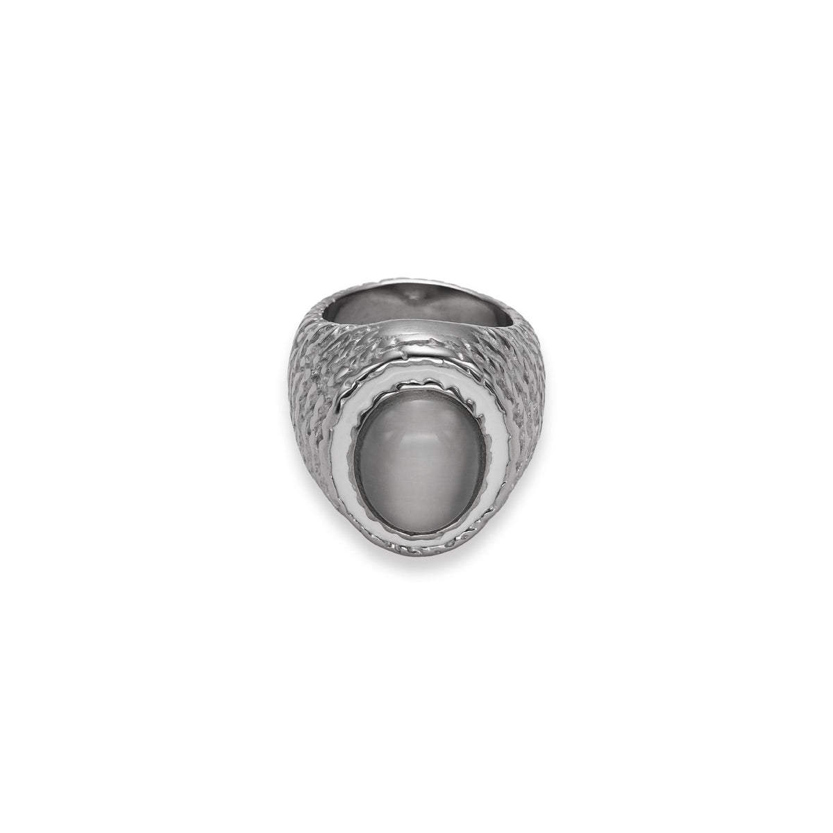 Boho Textured Stone Statement Ring
