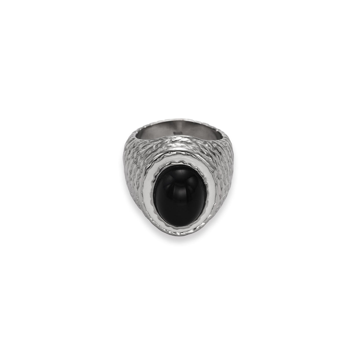 Boho Textured Stone Statement Ring
