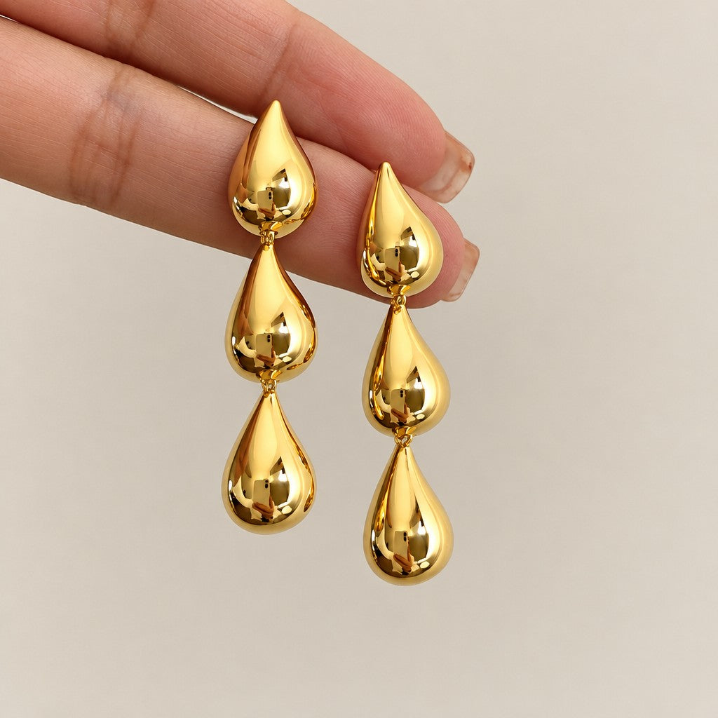 Classy Cascading Teardrop Dangle Earrings