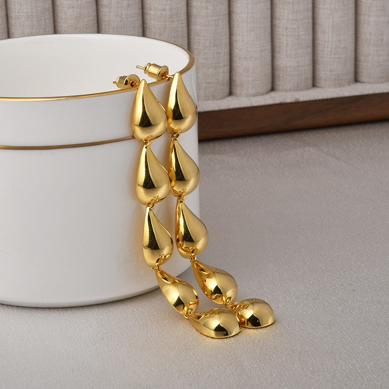 Classy Cascading Teardrop Dangle Earrings