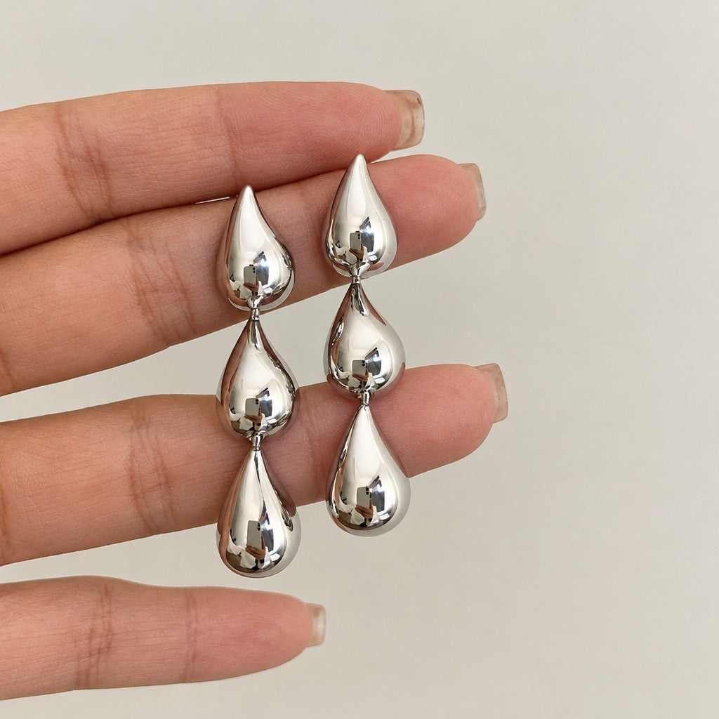 Classy Cascading Teardrop Dangle Earrings