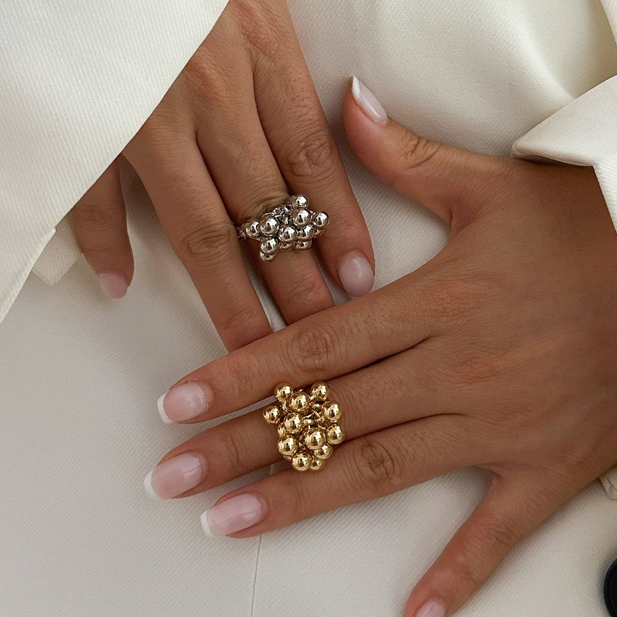 Romantic Sculptural Floral Statement Ring