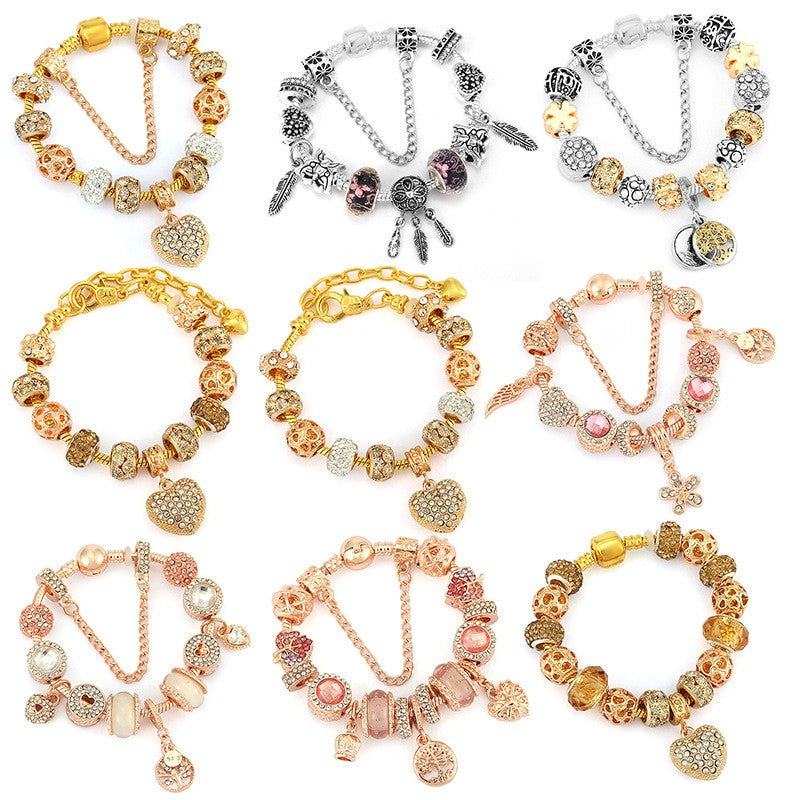 Boho Mixed Metal Charm Bracelet