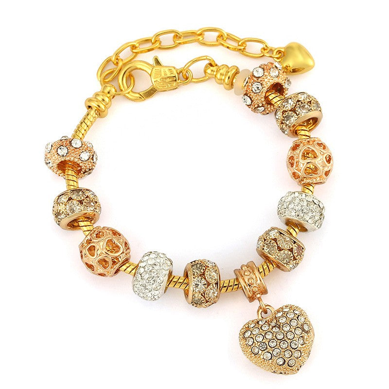 Boho Mixed Metal Charm Bracelet