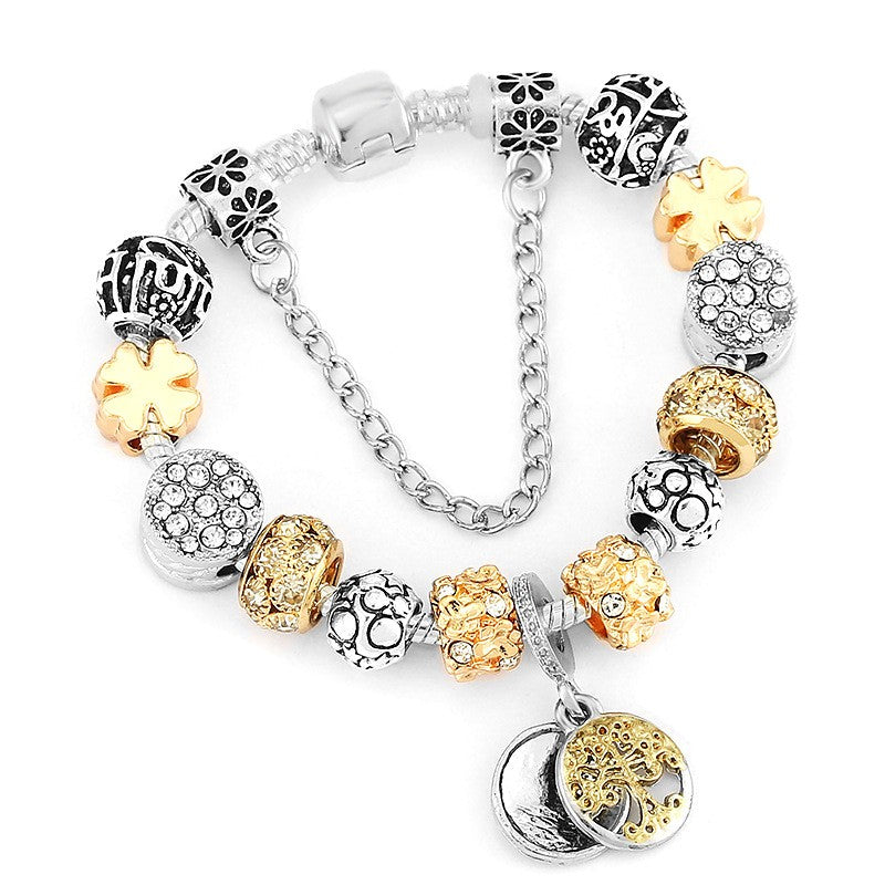 Boho Mixed Metal Charm Bracelet