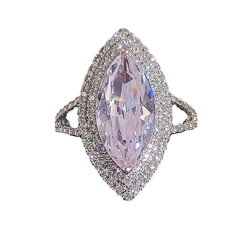 Classy Marquise Halo Statement Ring