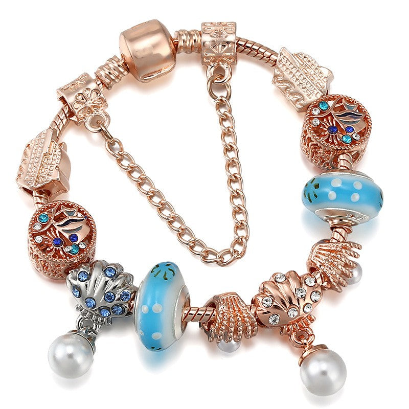 Playful Colorful Bead Charm Bracelet