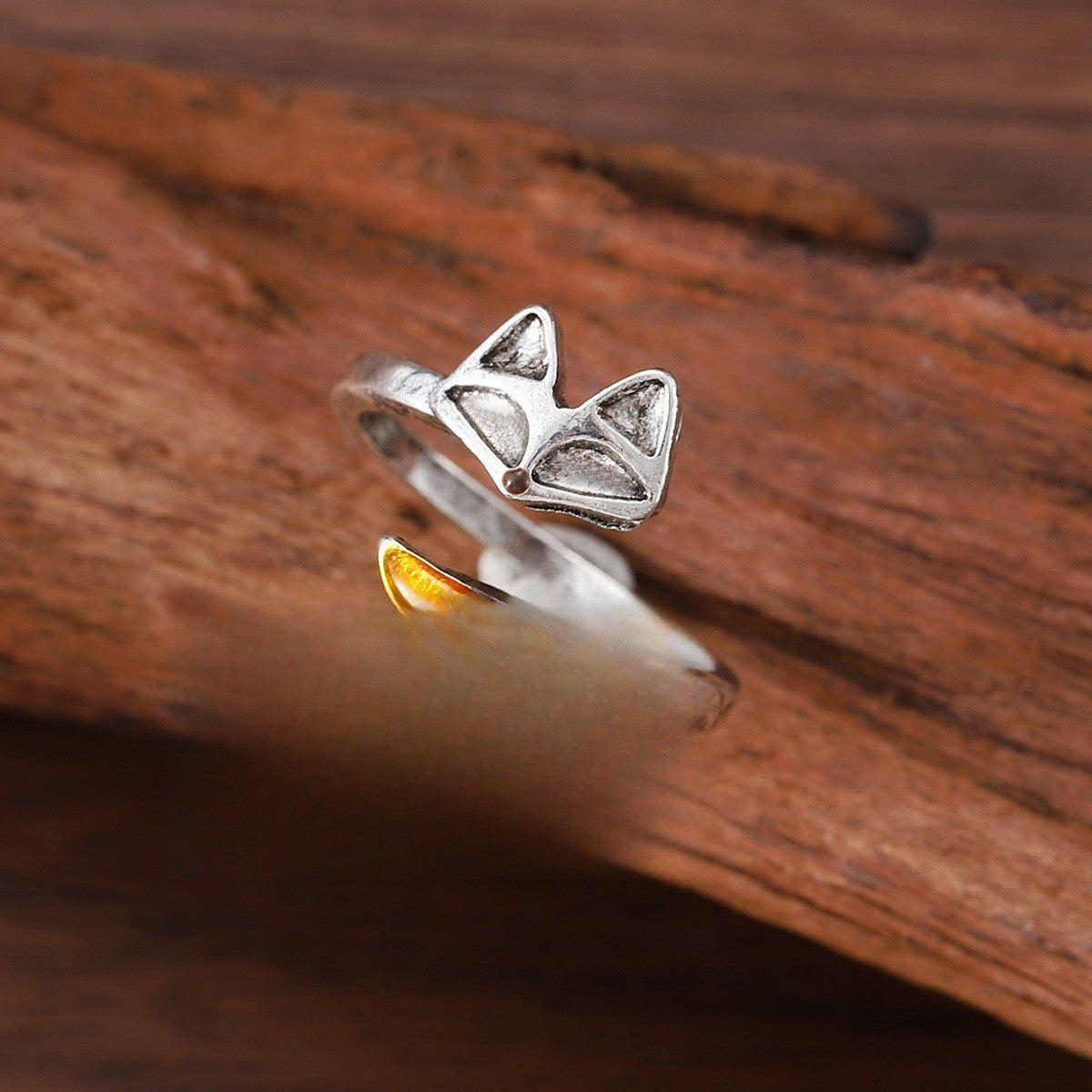 Adjustable Dainty Fox Ring