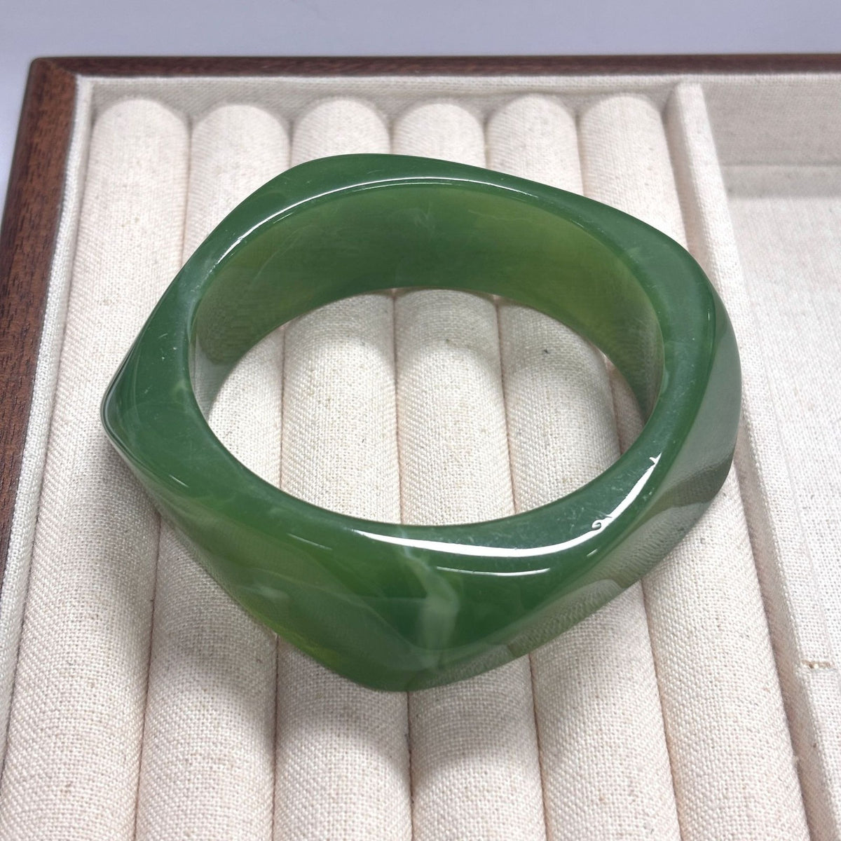 Classy Marbled Geometric Resin Bangle Set