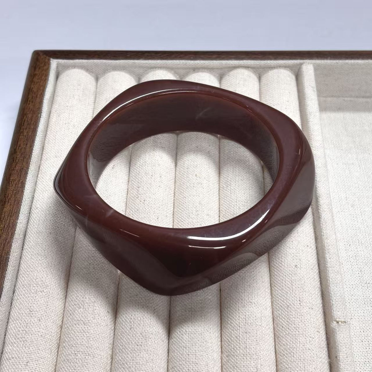 Classy Marbled Geometric Resin Bangle Set