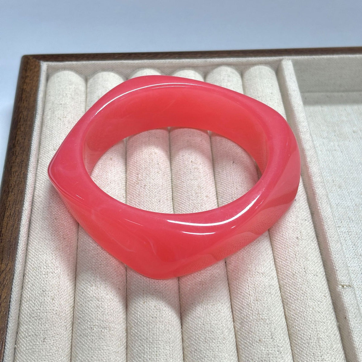 Classy Marbled Geometric Resin Bangle Set