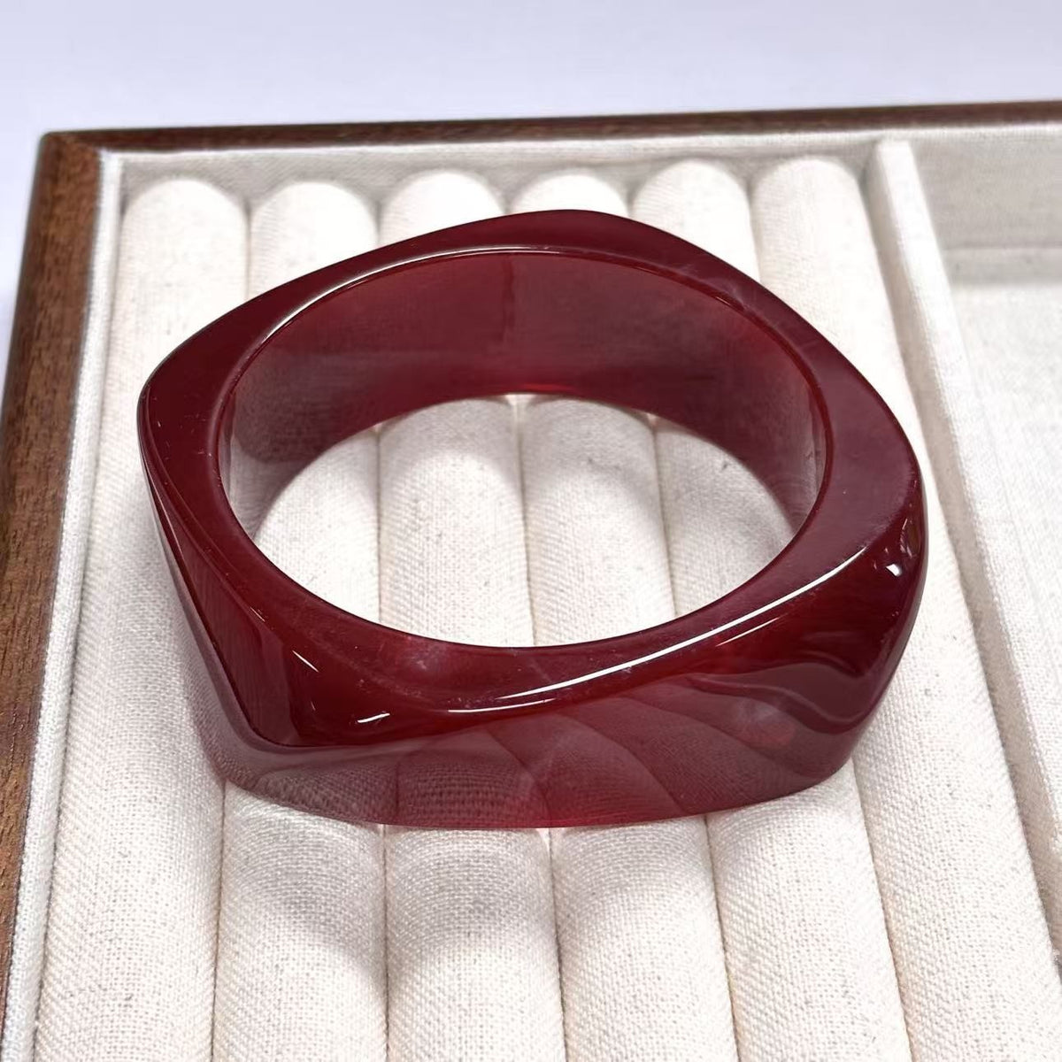 Classy Marbled Geometric Resin Bangle Set